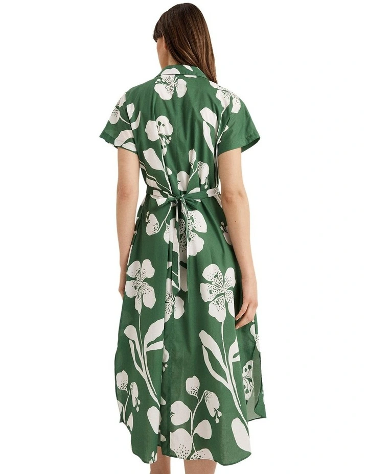 Secluded Dress in Green Print image 2