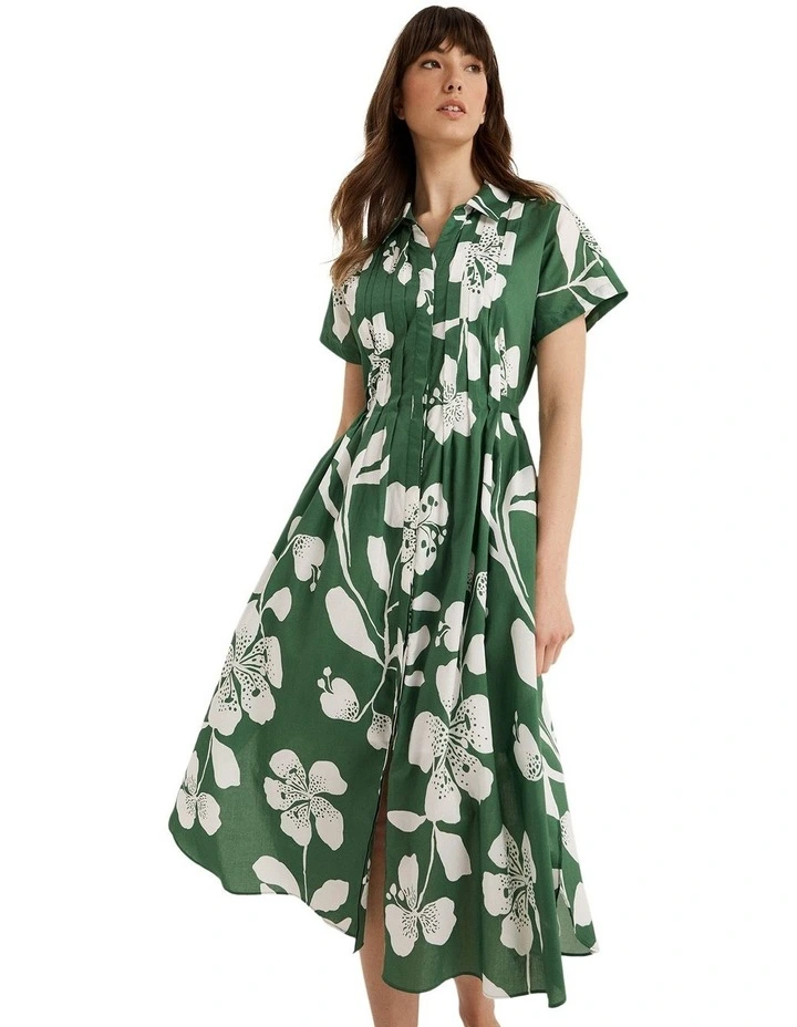 Secluded Dress in Green Print image 3