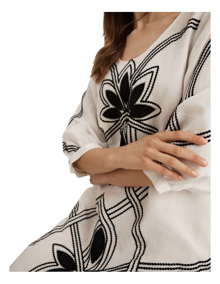 Fiesta Dress in Ecru image 3