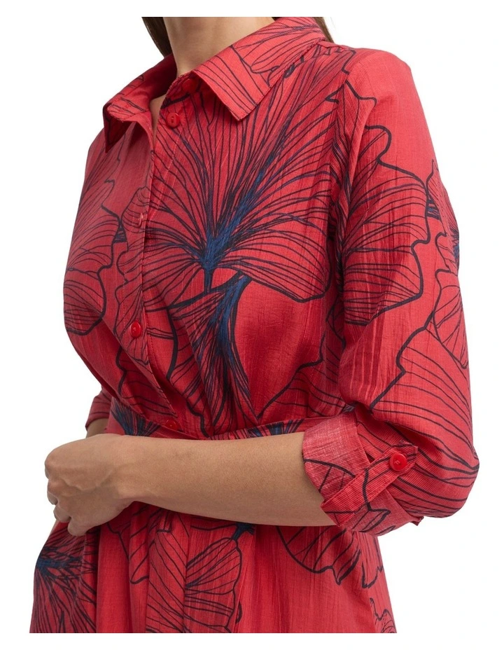 Staten Dress in Red Staten Print image 4