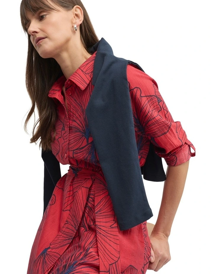 Staten Dress in Red Staten Print image 5