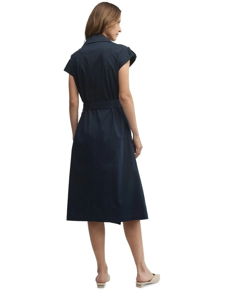 Nova Trench Dress in Blue image 2