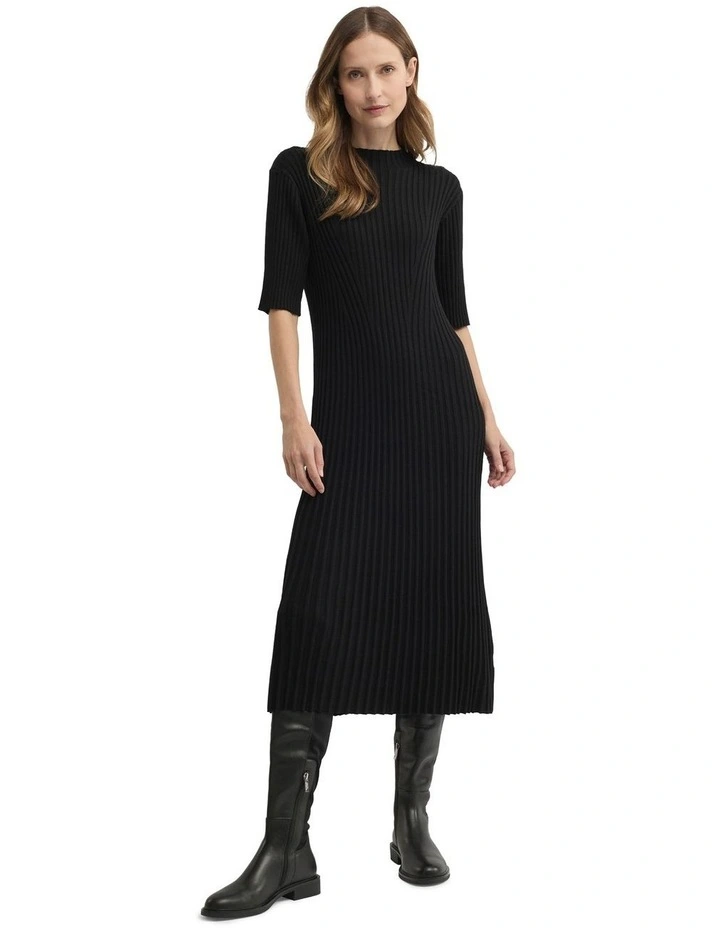 Oak Knit Dress in Black image 1