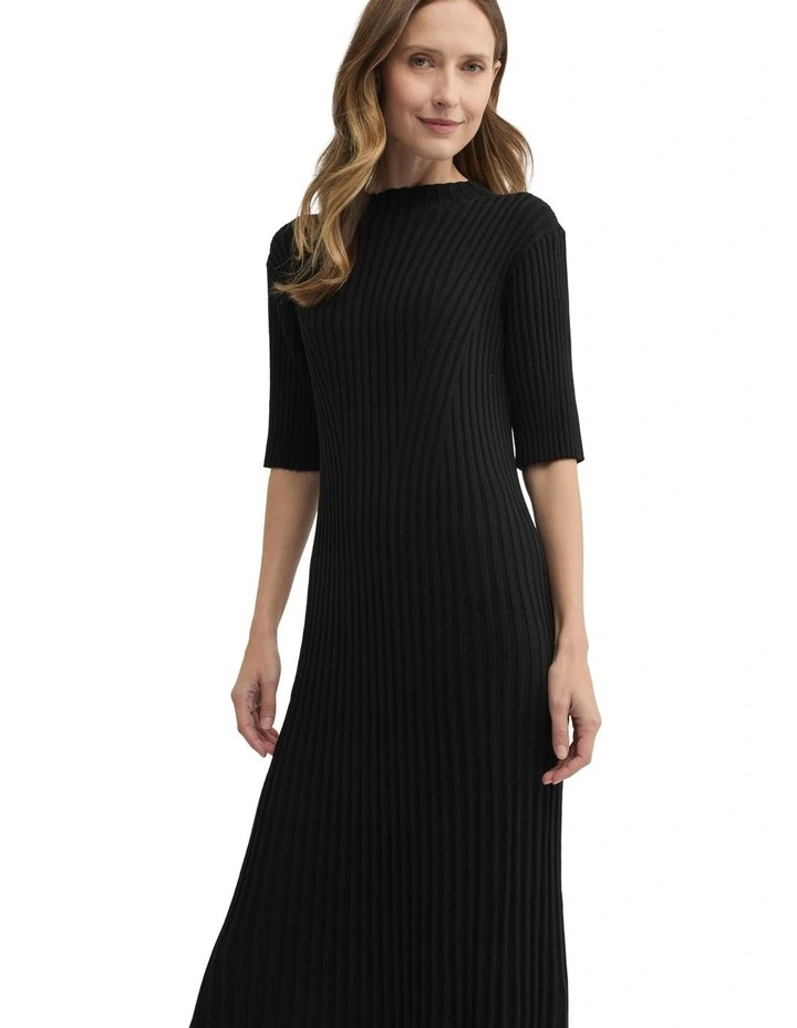 Oak Knit Dress in Black image 3