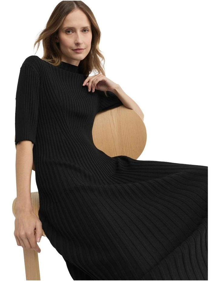 Oak Knit Dress in Black image 4