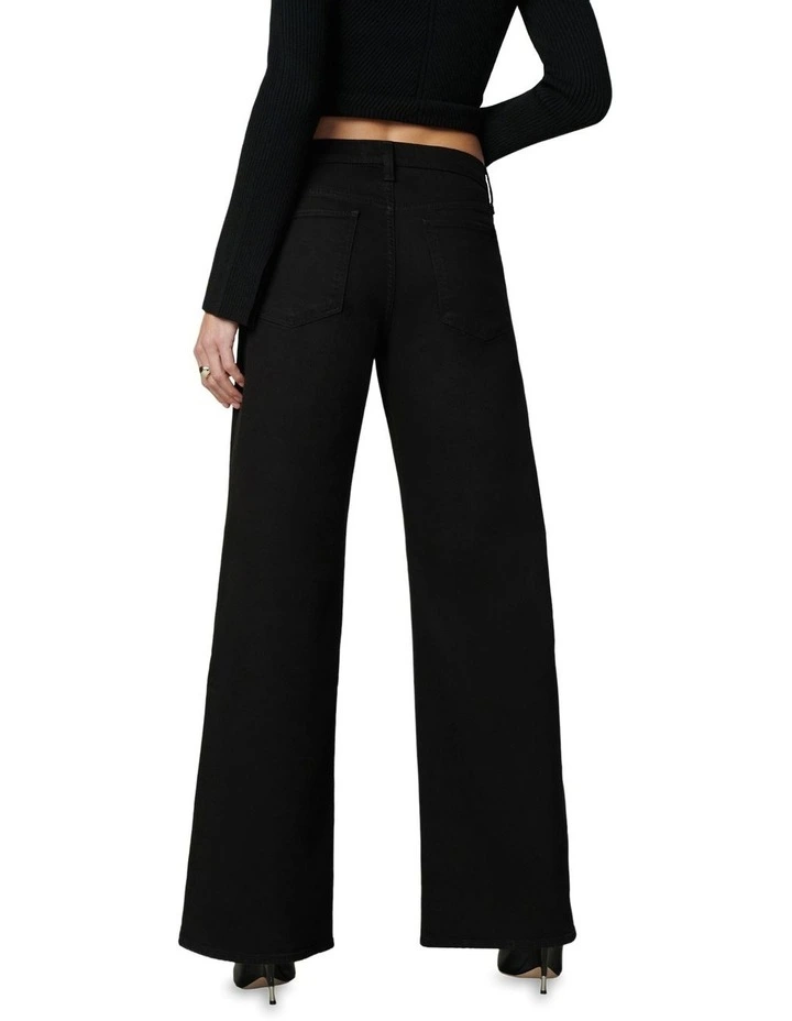 The Lou Lou Low Rise Wide Jean Pant in Black image 2