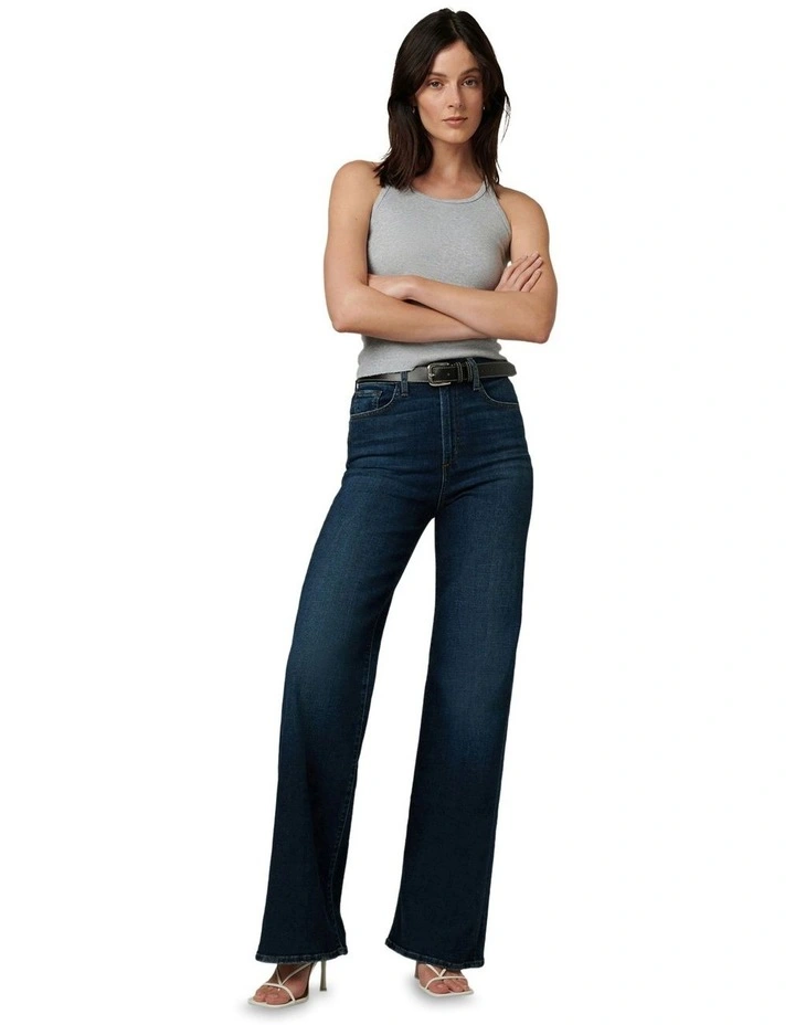 The Mia High Rise Wide Leg Jean in Blue image 4