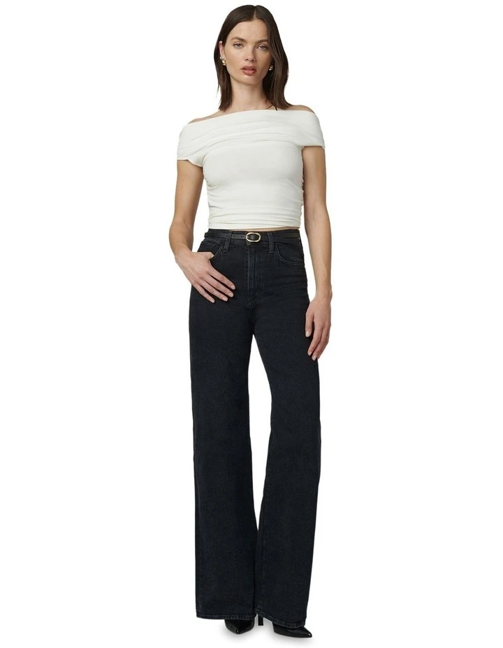 The Mia High Rise Wide Leg Jeans in Blue image 4