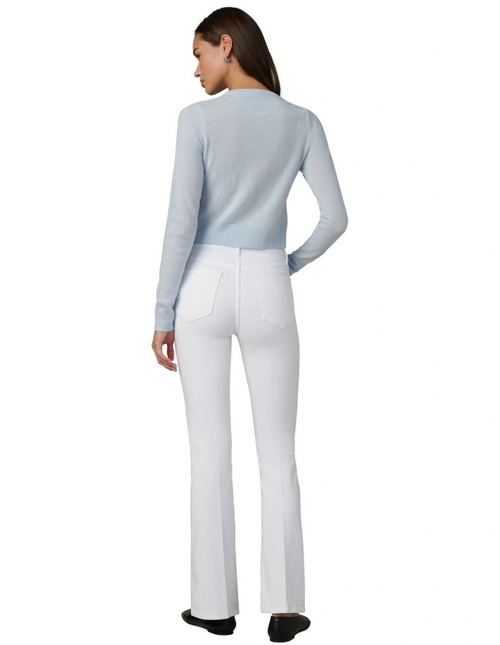 The Hi Honey High Rise Bootcut Jeans in White image 6