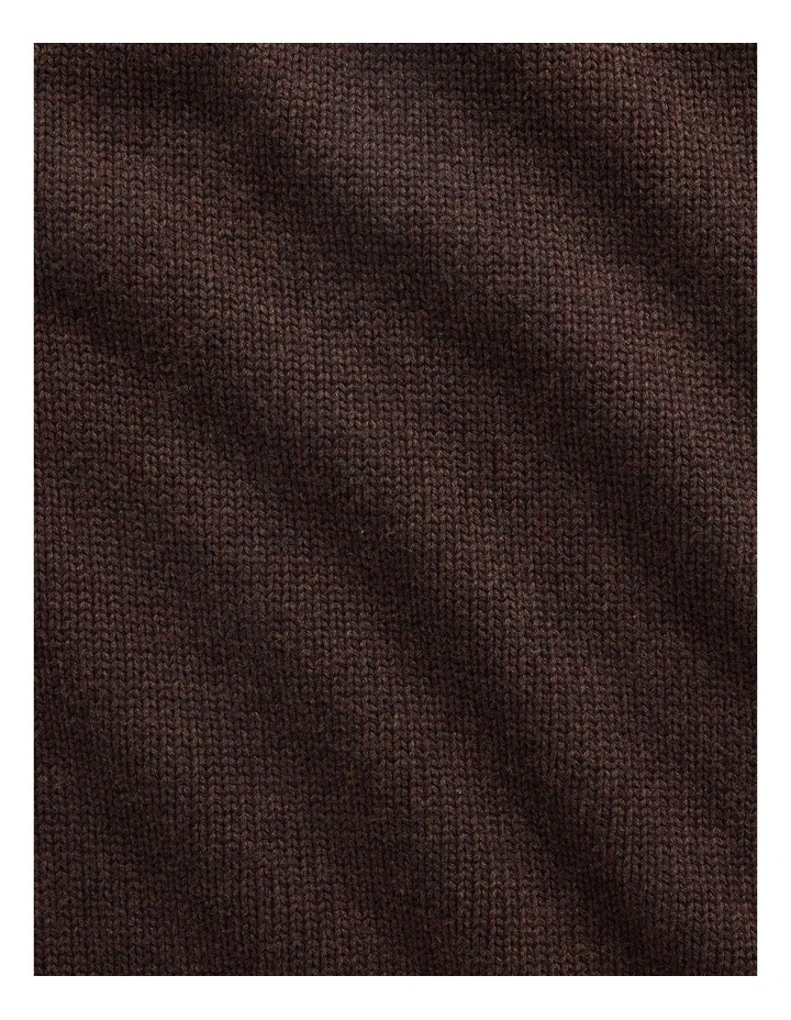 100% Cotton Sweater Vest in Terra Brown image 4