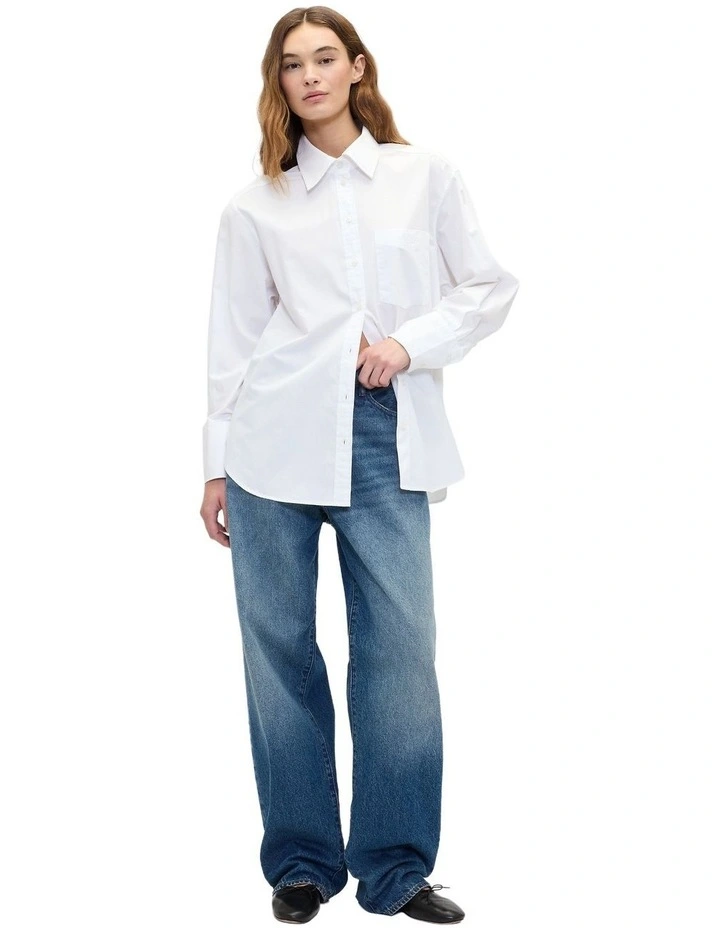 The Big Shirt Embro in White image 3