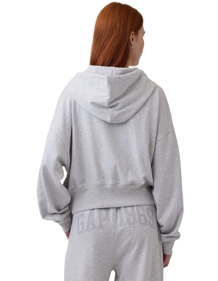 Intl 1969 Logo Full Zip Hoodie in Grey image 2