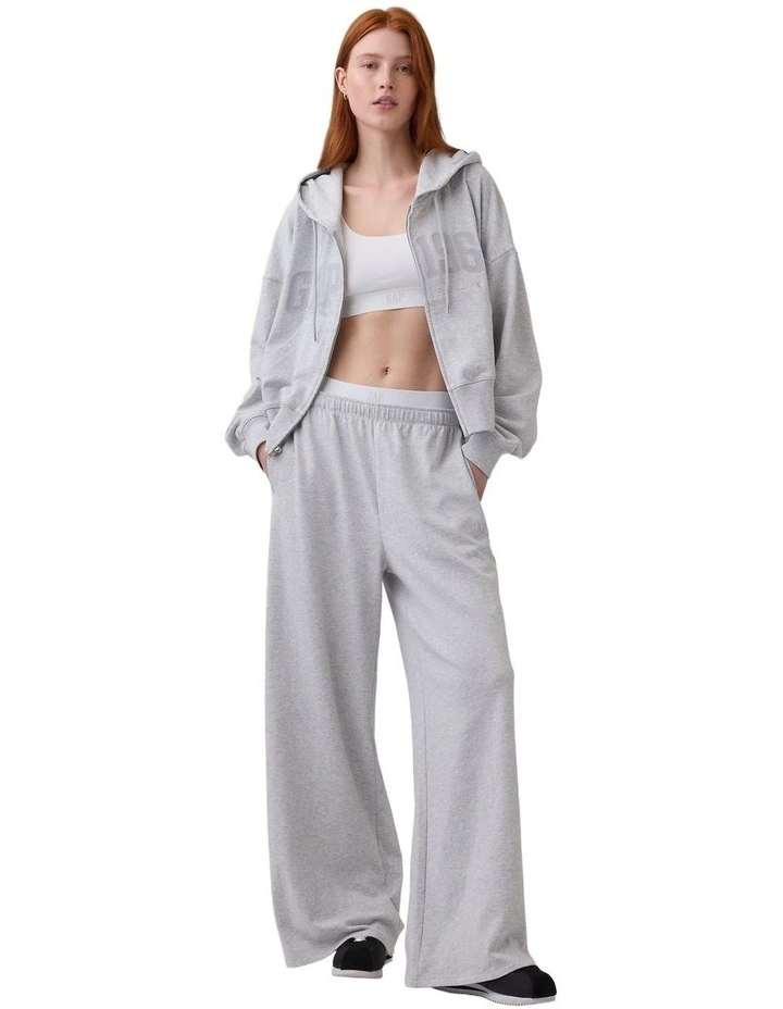 Intl 1969 Logo Full Zip Hoodie in Grey image 4