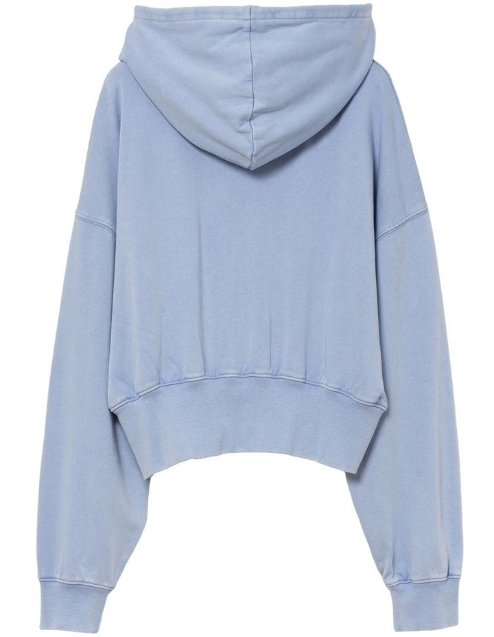 Intl 1969 Logo Full Zip Hoodie in Moonstone Blue image 2