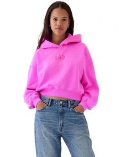 Pg Cropped Hoodie in Pink