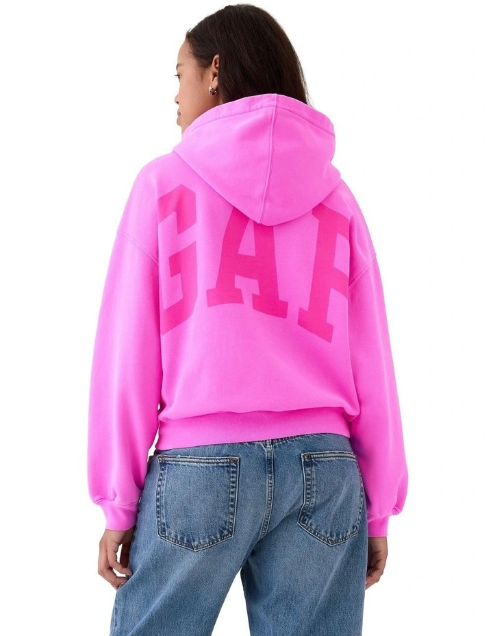 Pg Cropped Hoodie in Pink image 2