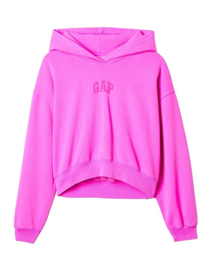 Pg Cropped Hoodie in Pink image 3
