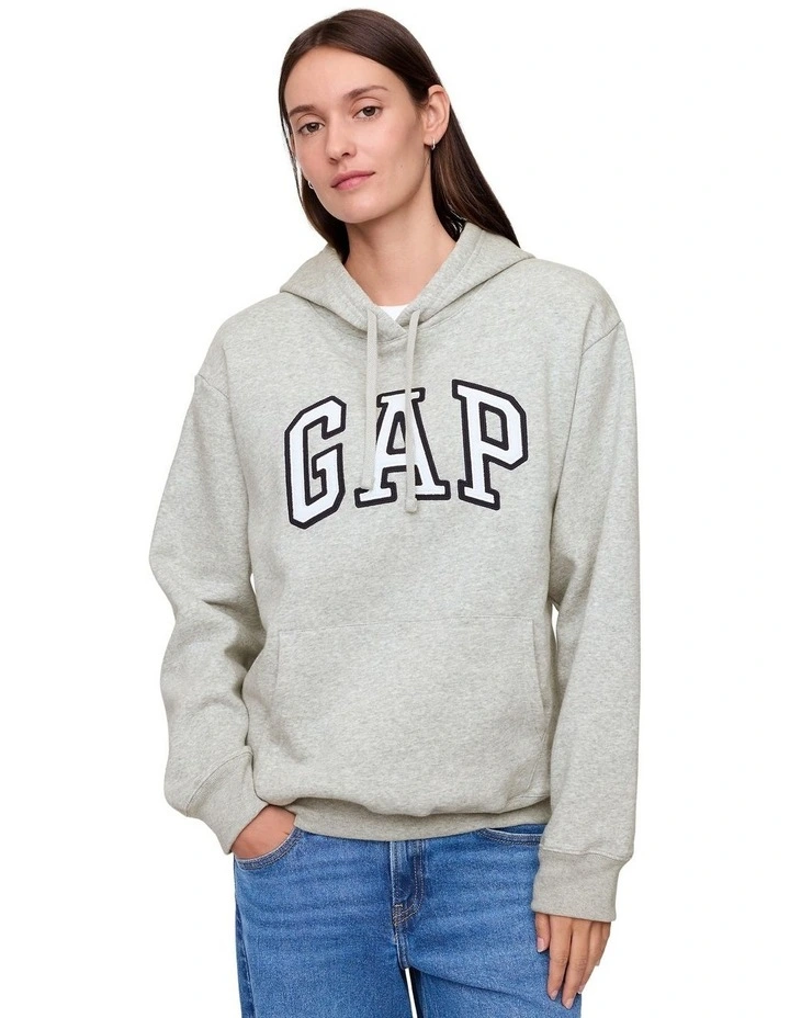 V Heritage Polyester Hoodie in Grey image 1