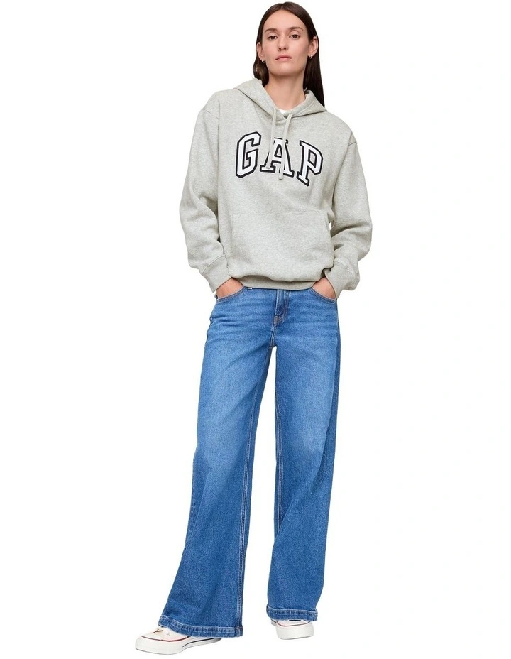 V Heritage Polyester Hoodie in Grey image 3