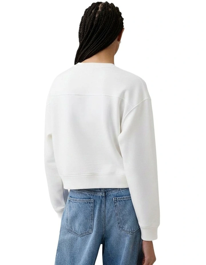 VintageSoft Wedge-Seam Sweatshirt in White image 2