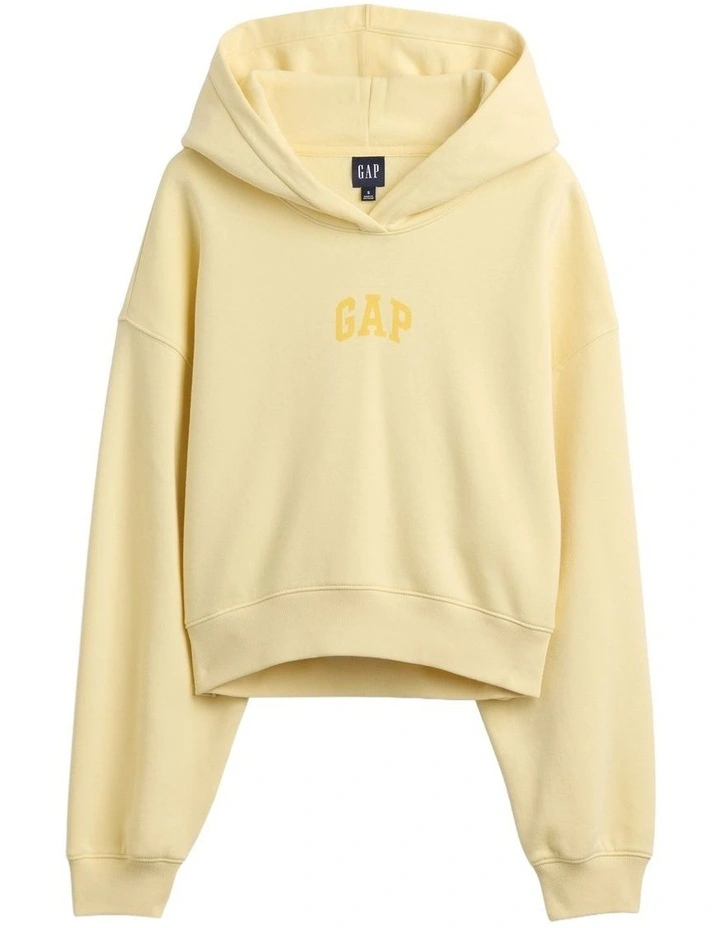 VintageSoft Oversized Crop Logo Hoodie image 6