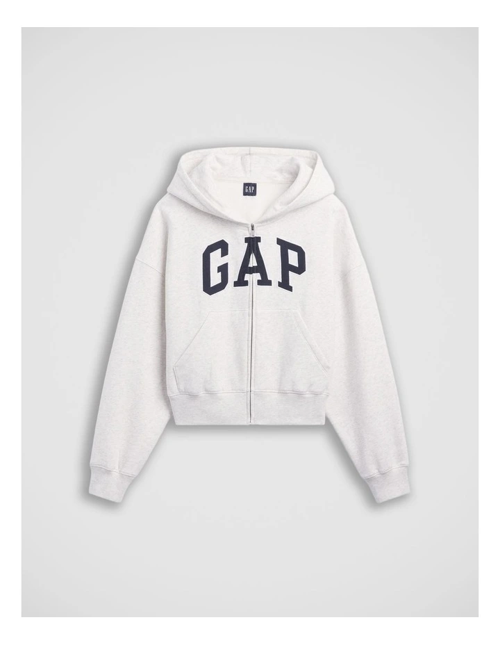 VintageSoft Oversized Gap Logo Zip Hoodie image 3