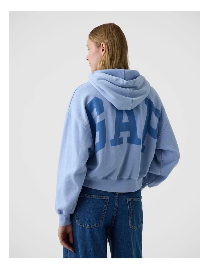 VintageSoft Crop Logo Hoodie image 2