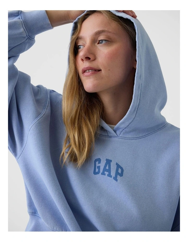 VintageSoft Crop Logo Hoodie image 4