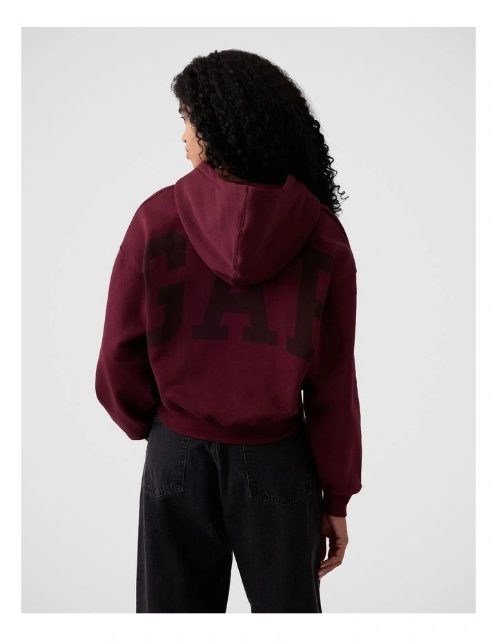 VintageSoft Crop Logo Hoodie image 2