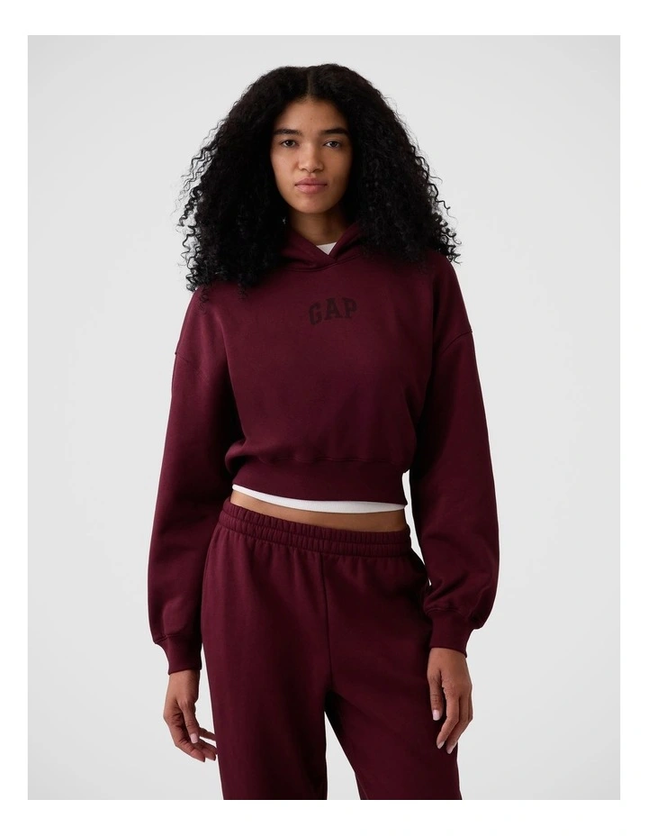 VintageSoft Crop Logo Hoodie image 3