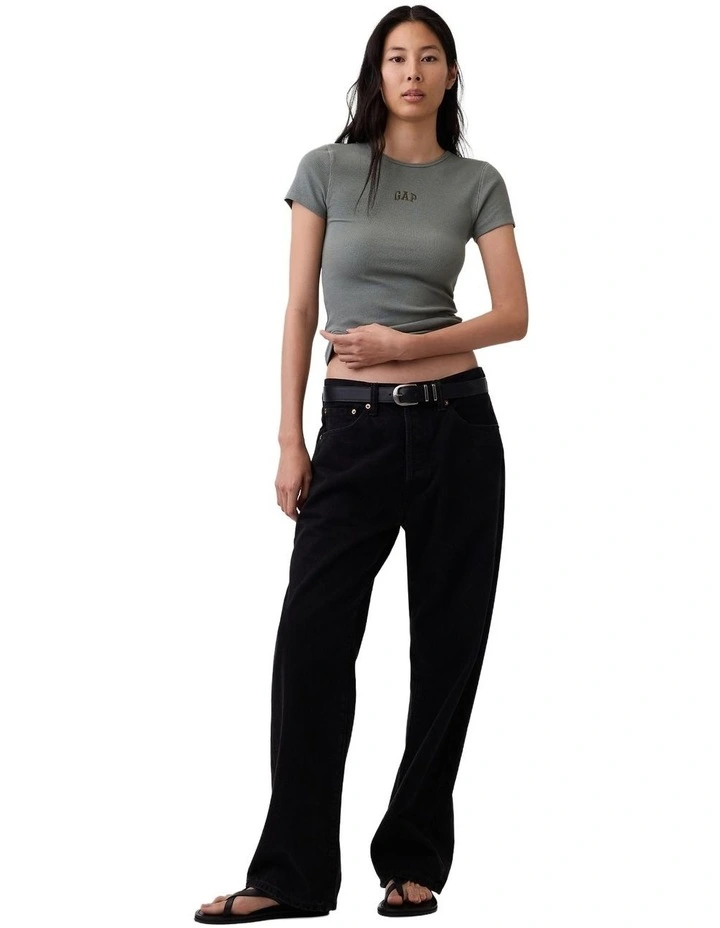 Frch Short Sleeve Mod 2X2 Logo Tee in Grey image 3