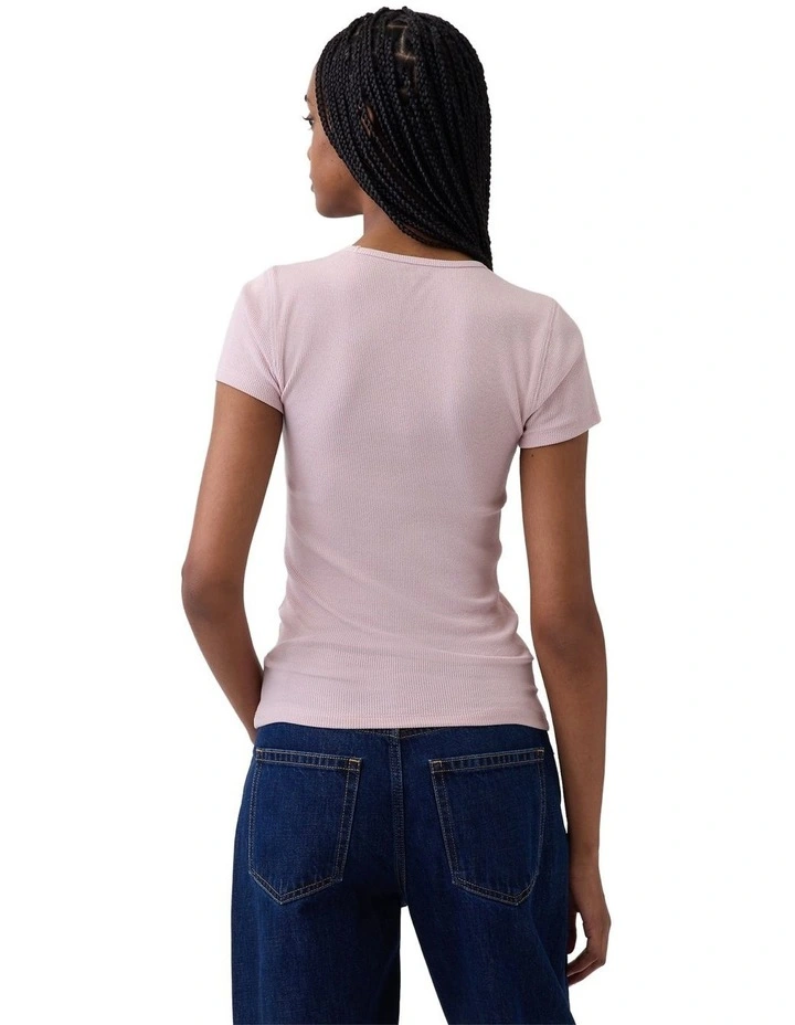 Frch Short Sleeve Mod 2X2 Logo Tee in Purple image 2