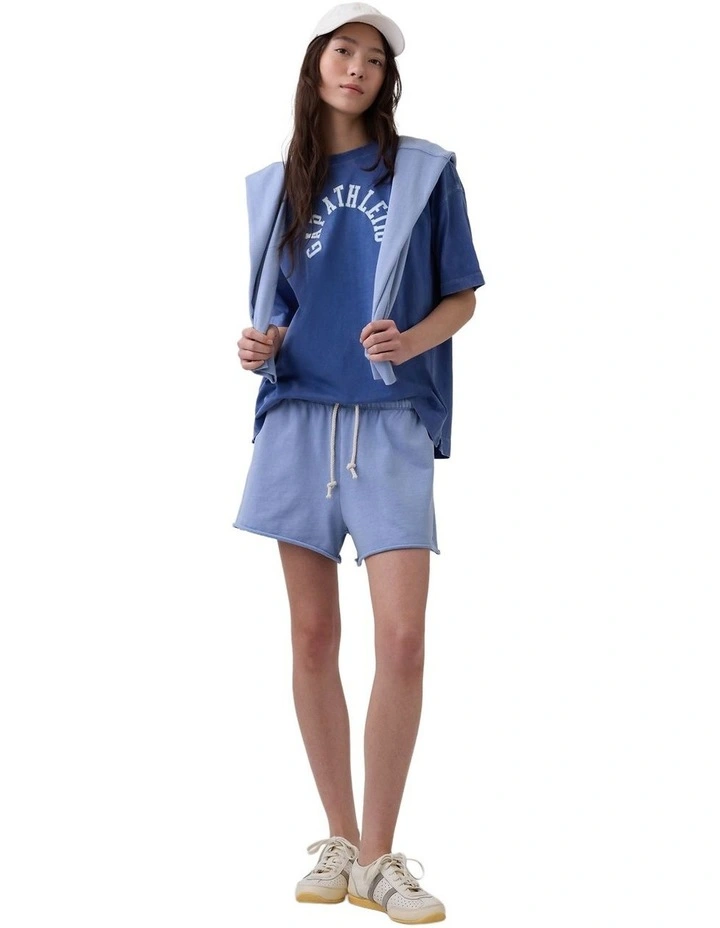 Frch Short Sleeves Vintage Oversized Tee in Blue image 3