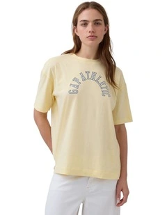 Frch Short Sleeve Vintage Oversized Tee in Maize