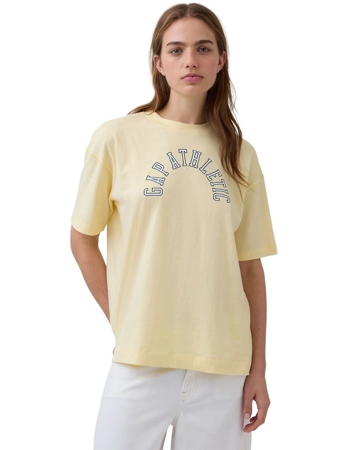 Frch Short Sleeve Vintage Oversized Tee in Maize image 1