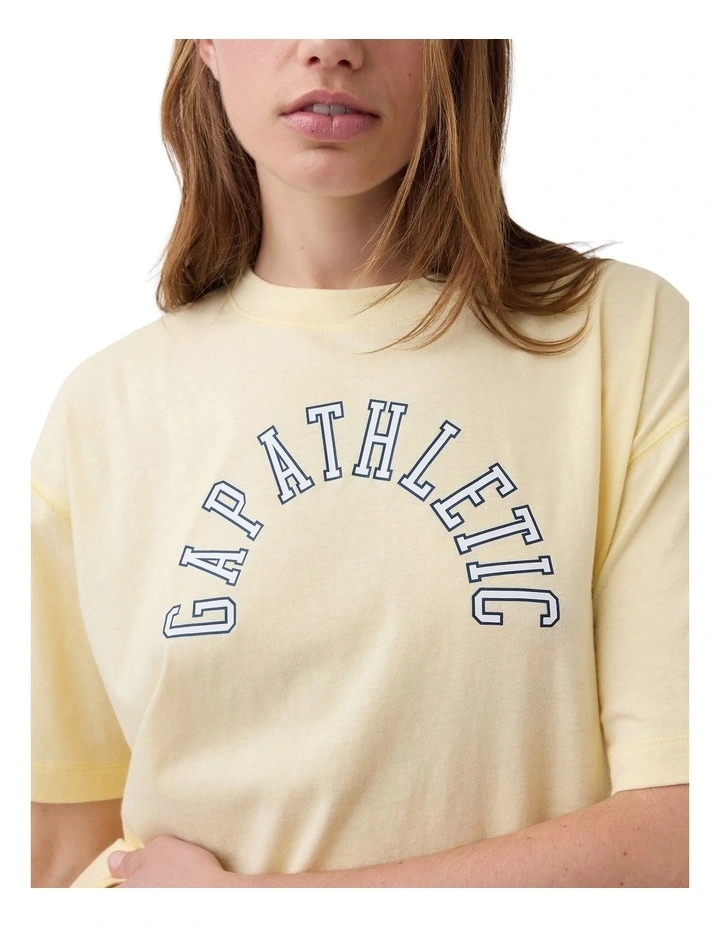 Frch Short Sleeve Vintage Oversized Tee in Maize image 4