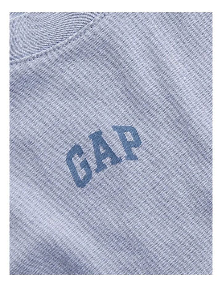 Organic Cotton VintageSoft Athletic Logo Tunic T-Shirt in Blue image 6