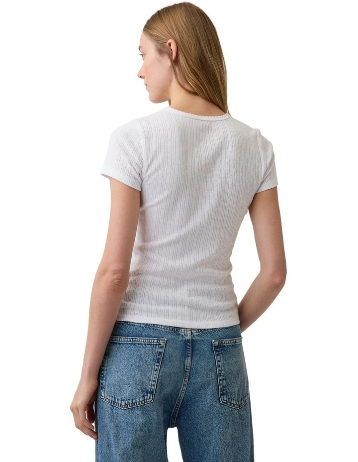 Pointelle Crewneck T-Shirt image 2