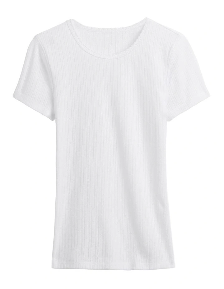 Pointelle Crewneck T-Shirt image 4