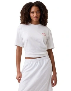 Boxy Graphic T-shirt in White