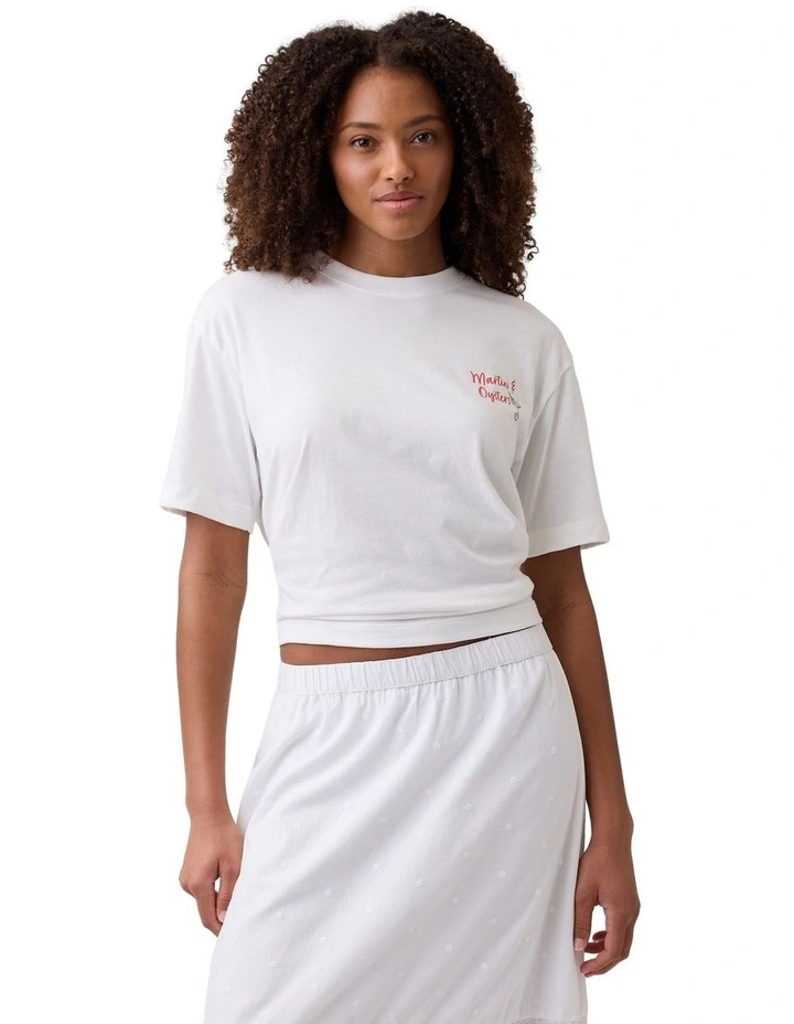 Boxy Graphic T-shirt in White image 1