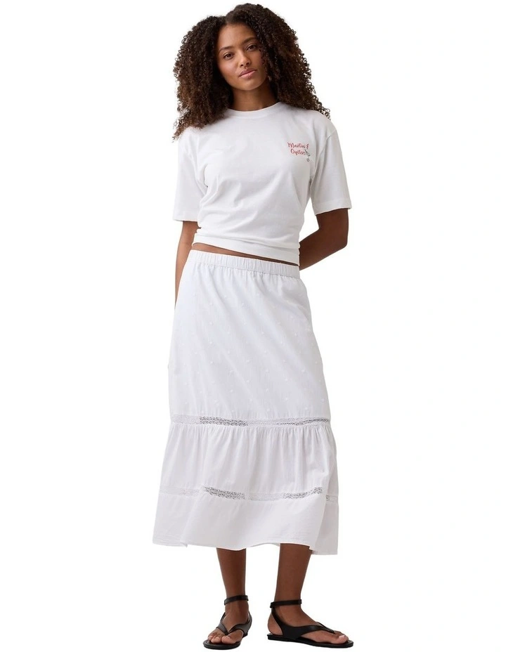Boxy Graphic T-shirt in White image 3