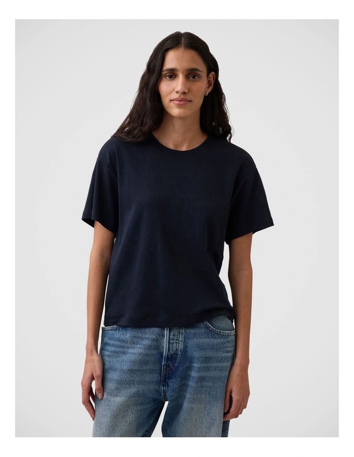 Supima Cotton Relaxed T-Shirt in New Classic Navy image 1
