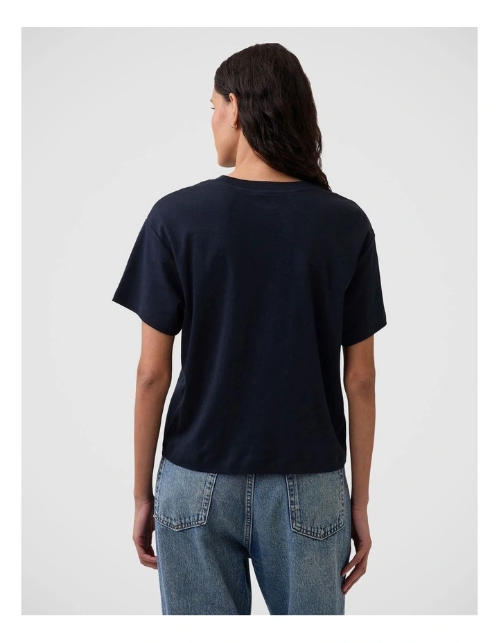 Supima Cotton Relaxed T-Shirt in New Classic Navy image 2