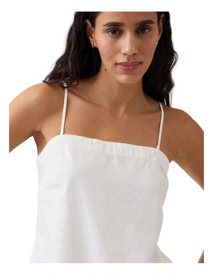 Sl Longline Cami Shell Top in Cream image 3