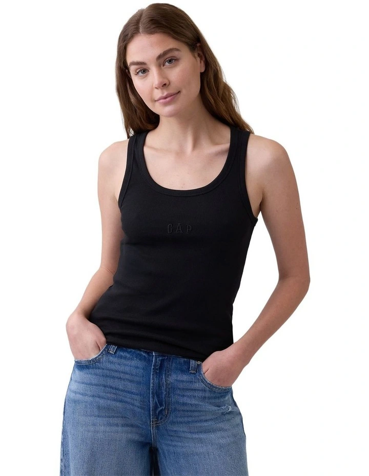 Frch Sl Cotton Logo Tank 2X2 in Black image 1
