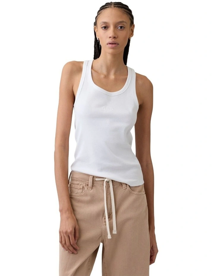 Frch Sl Cotton Logo Tank 2X2 in White image 1