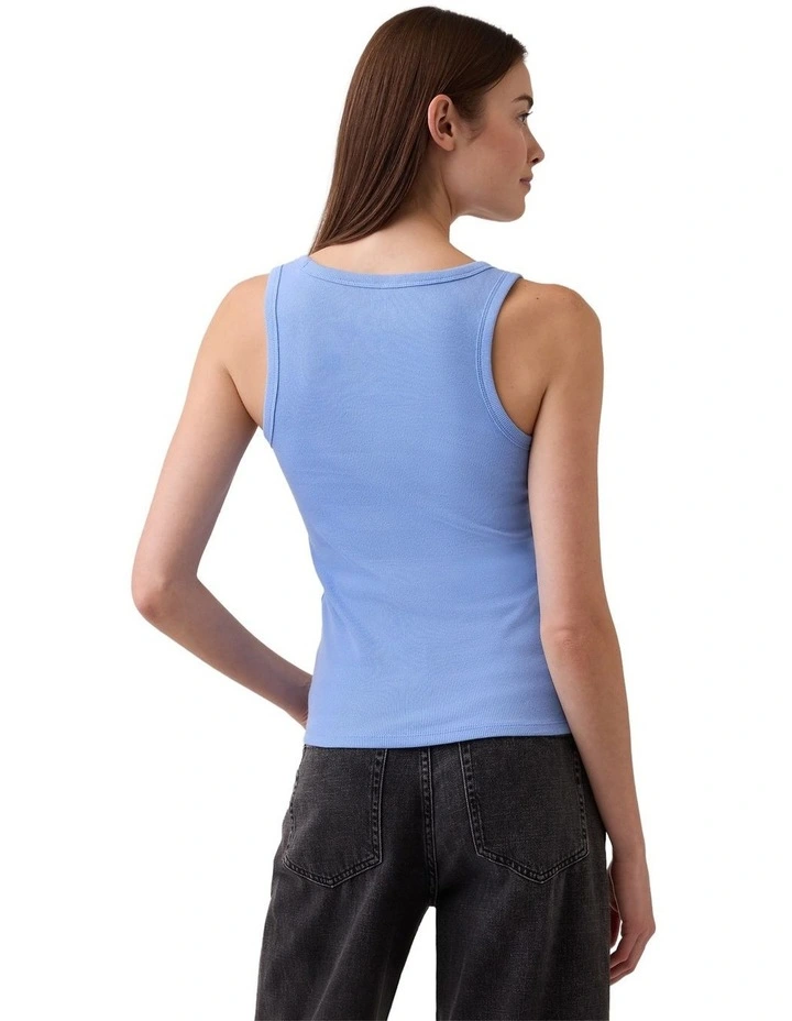 Frch Sl Cotton Logo Tank 2X2 in Blue image 2