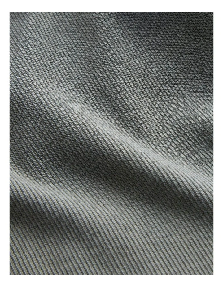 Long Sleeves Modal Rib Crew T-shirt 2 x 2 in Vintage Palm image 4