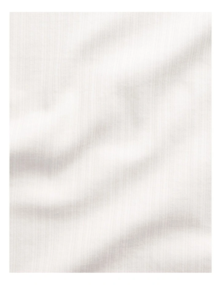Variegated Rib Tank Top in White image 4